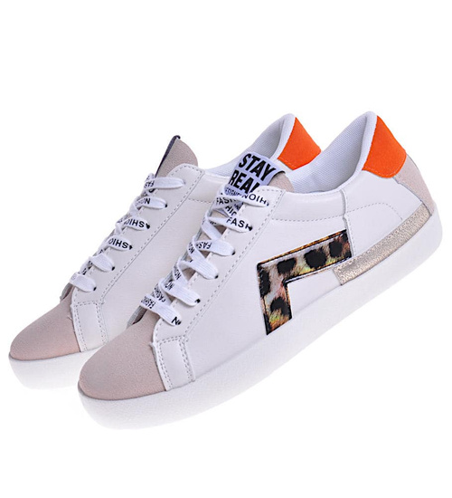 Trampki damskie z eko skóry Leopard /F2-3 10607 W243/