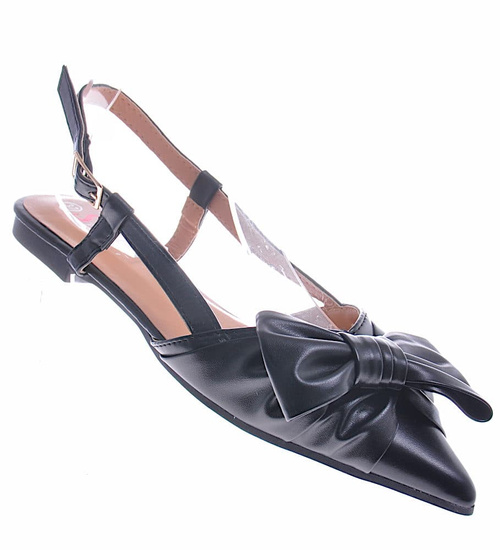 Czarne balerinki z kokardą Seastar /B5-2 10457 S423/