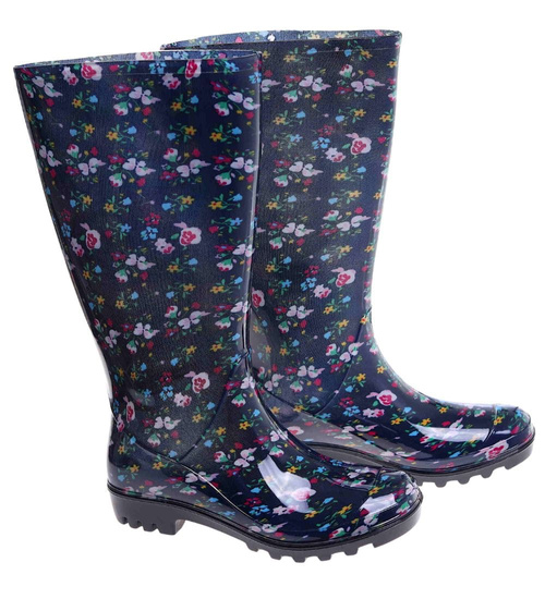 Kalosze damskie z wysoką cholewką /D1-1 18267 T345/