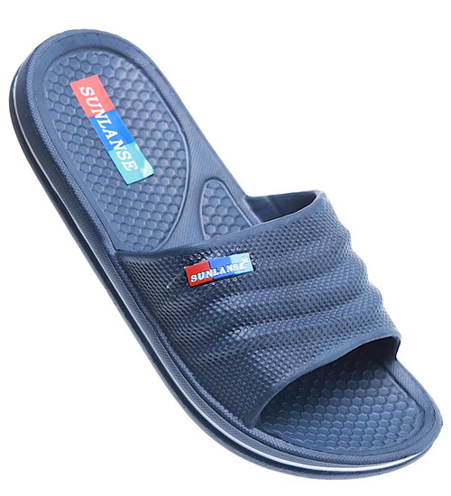 Granatowe piankowe klapki basenowe damskie /F4-1 15540 S181/