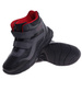 Ocieplane półbuty na rzepy Czarno czerwony /A8-2 18361 T285/