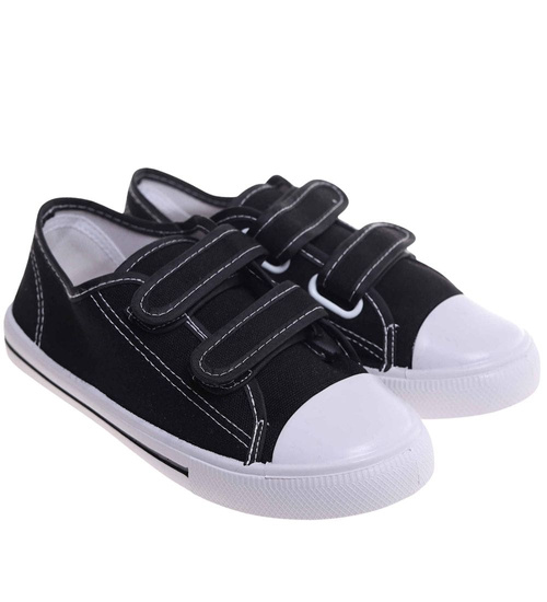 Czarne tenisówki dla chłopca na rzepy /F8-1 18099 T189/