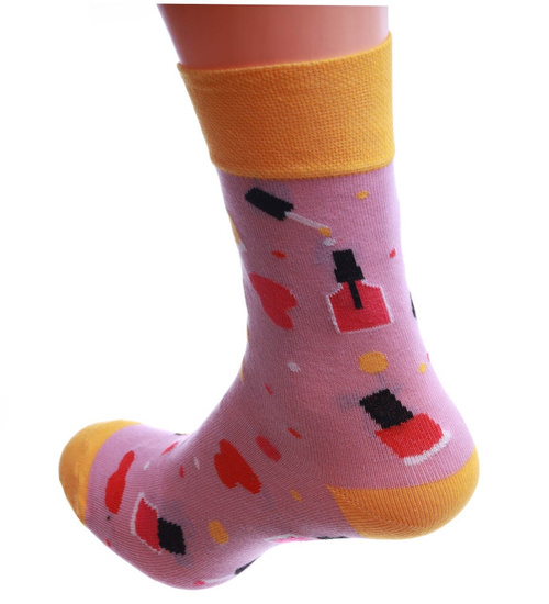 Różowo żółte uniwersalne skarpety /B5-1 SK51 S5/