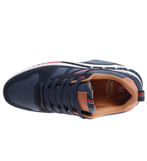 Sznurowane granatowe trampki męskie Badoxx /C6-2 17245 T781/