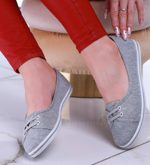 Wsuwane szare tenisówki damskie /G8-2 13392 T195/