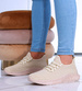 Beżowe wsuwane buty sportowe /A5-2 16142 G181/