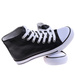 Wysokie czarno białe trampki damskie /H2 16719 G9-84/