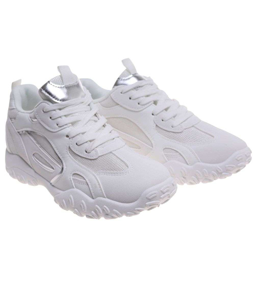 Białe buty sportowe sneakersy /F1-3 18823 W298/