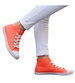 Pomarańczowe trampki damskie /F1-1 7408 S094/