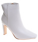Białe botki damskie na obcasie /B6-1 16878 G285/