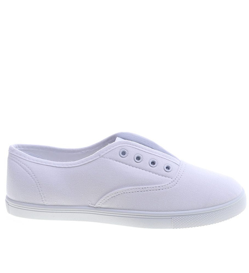 Wsuwane białe tenisówki /G12-2 13387 T233/