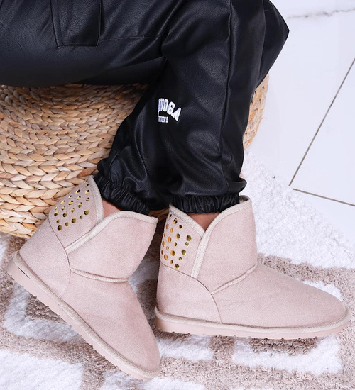 Ocieplane kozaki mukluki śniegowce eskimoski beżowe /G1-1 15215 T295/