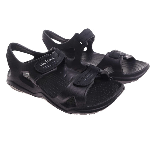 Wodoodporne sandały męskie na plażę Czarne /D8--1 17823 T039/