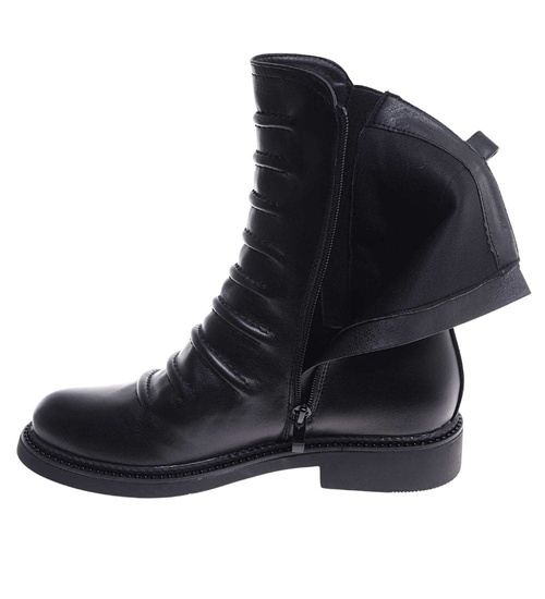 Czarne wysokie botki damskie /L3-1 H2 18573 G284/