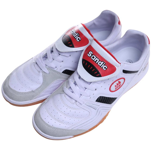 Białe sznurowane trampki halówki męskie /E1-2 18149 T481/