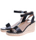Sandały na koturnie Espadryle Black Chic /G9-3 16184 G280/