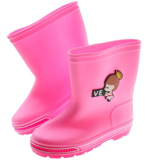 Wodoodporne dziecięce kalosze gumiaki Różowe /G11-1 8035 S213/