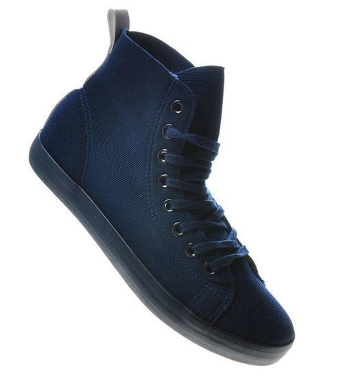 WYGODNE trampki sznurowane wysokie DK.BLUE /F8-3 4997 GA098/