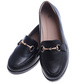 Czarne wsuwane półbuty loafersy /D6-3 13682 T339/