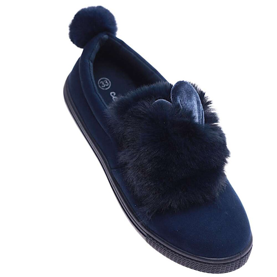 Granatowe dziewczęce tenisówki /E5-3 15768 T4/