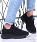 Wsuwane czarne buty sportowe damskie /D6-3 15618 T256/