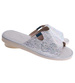 Odkryte kapcie damskie Srebrne /B3-1 17647 S165/