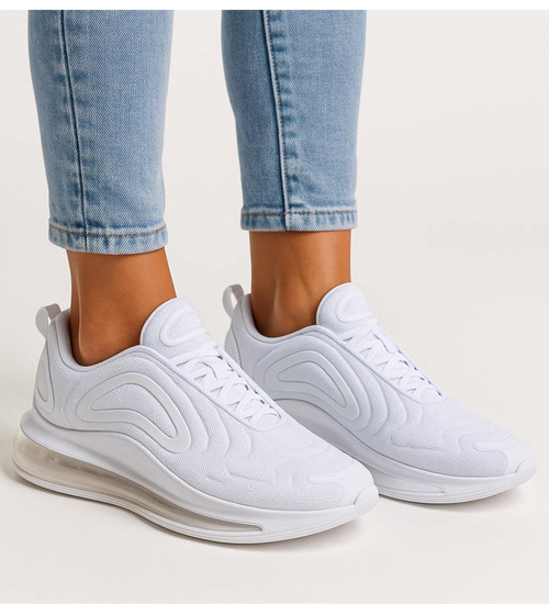 Buty sportowe białe sznurowane sneakersy /C2-1 17953 W388/