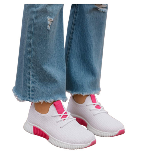 Damskie białe buty sportowe w dużym rozmiarze /A5-3 18108 T281/