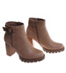Jesienne botki damskie na obcasie słupku Khaki /J5-4 H2 18211 W301/