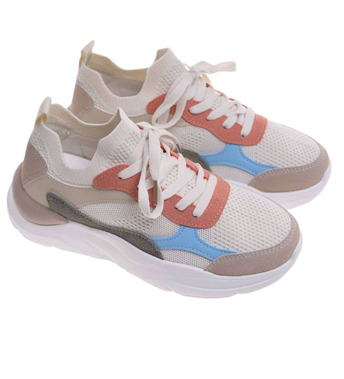 Kolorowe wsuwane sneakersy buty sportowe /F1-3 8767 W231