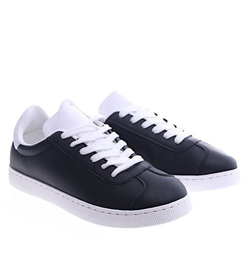 Czarne damskie trampki tenisówki /B1-2 13549 T321/