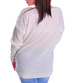 Oversizowy sweter damski Ecru /B4-1 UB360 U107/