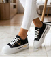 Czarne trampki na wysokiej platformie /B2-1 18788 W233/