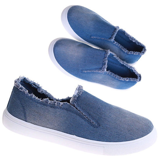 Niebieskie wsuwane tenisówki dla dziewczynki /C1-2 17277 T7-38/