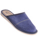 Skórzane kapcie damskie z Podhala Granatowe /A3-1 8452 S197/