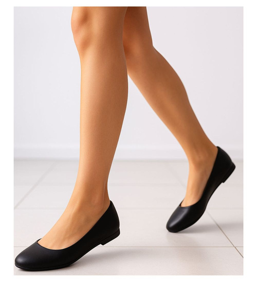 Czarne klasyczne baleriny damskie /A10-2 H2 4566 S087/