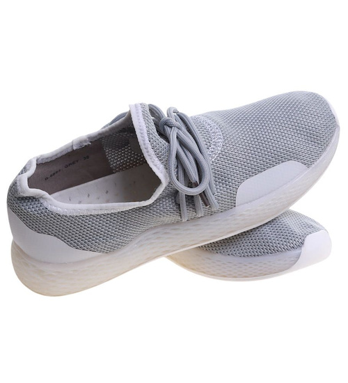 Wsuwane damskie buty sportowe Szare /D6-3 10120 S197/