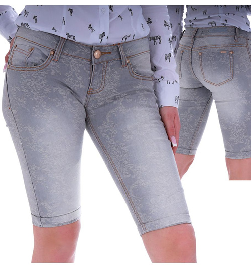 Granatowo różowe krótkie spodenki damskie /H2 K29 UB874 S4/