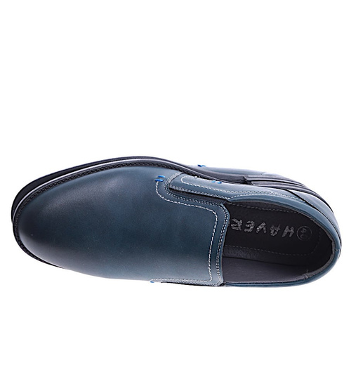 Wsuwane męskie półbuty turkusowe pantofle /B7-2 14662 T438/