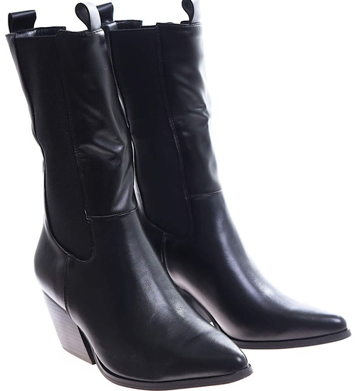 Krótkie kozaki sztyblety z łańcuchem /A3-3 13045 S16-6/