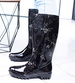 Czarne kalosze damskie z długą cholewką /E2-1 15789 T338/