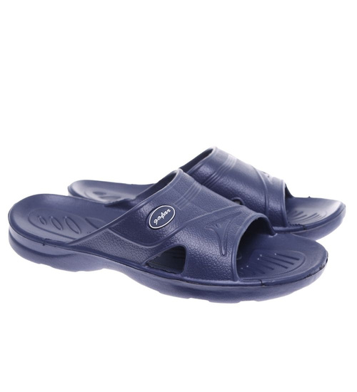 Granatowe klapki męskie wodoodporne na basen /B1-1 13262 T192/