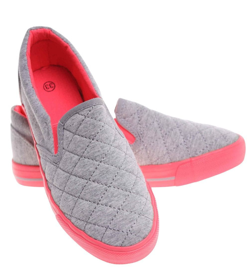 Szaro fuksjowe dziewczęce tenisówki /F1-2 15900 T075/