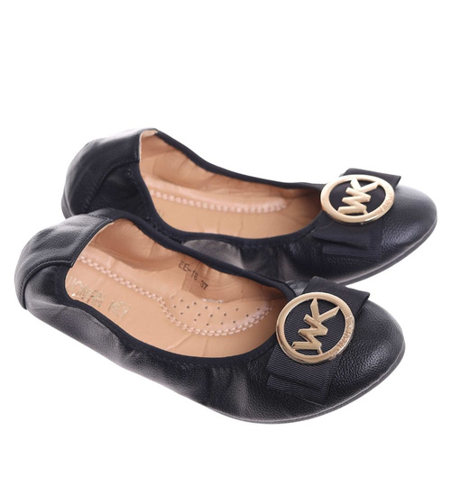Baleriny damskie czarne elastyczne /H2 18478 W7-38/