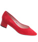 Czerwone czółenka na niskim obcasie Pointy Toe /G8-2 18806 T381/