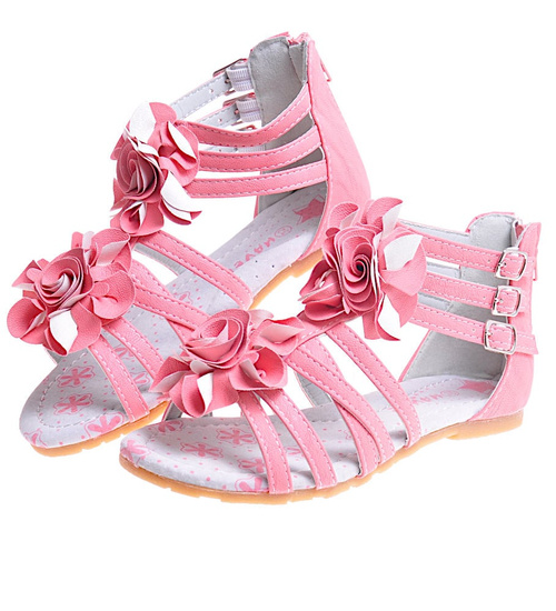 Dziewczęce sandały paseczki Morelowe /C7-2 11732 T192/