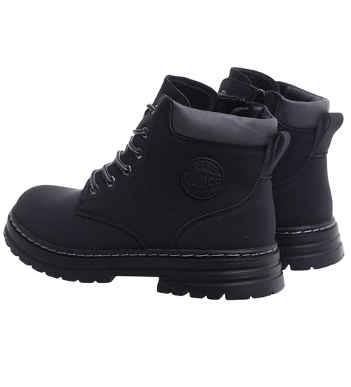 Czarne chłopięce buty trapery /C1-1 18448 T432/