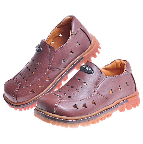 Wygodne półbuty chłopięce na rzepy Brązowe /D5-2 11788 T192/