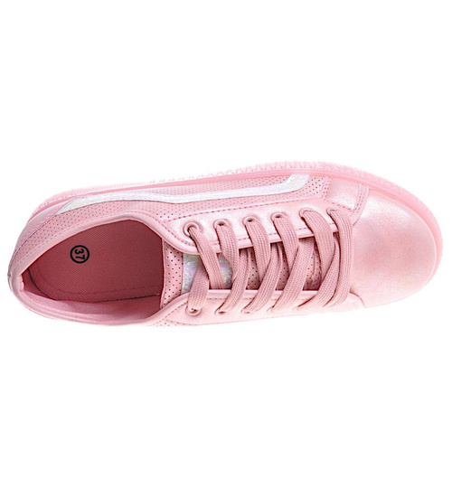 Różowe trampki creepersy na platformie /E9-3 10807 S198/