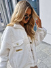 Biała kurtka damska z misia La Monne /H UB688 L245/